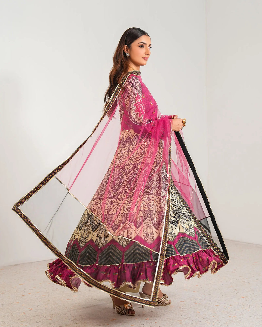 3-Piece Ready-to-Wear Raw Silk Frock | 17223-IG-RWS Sha Posh Textile