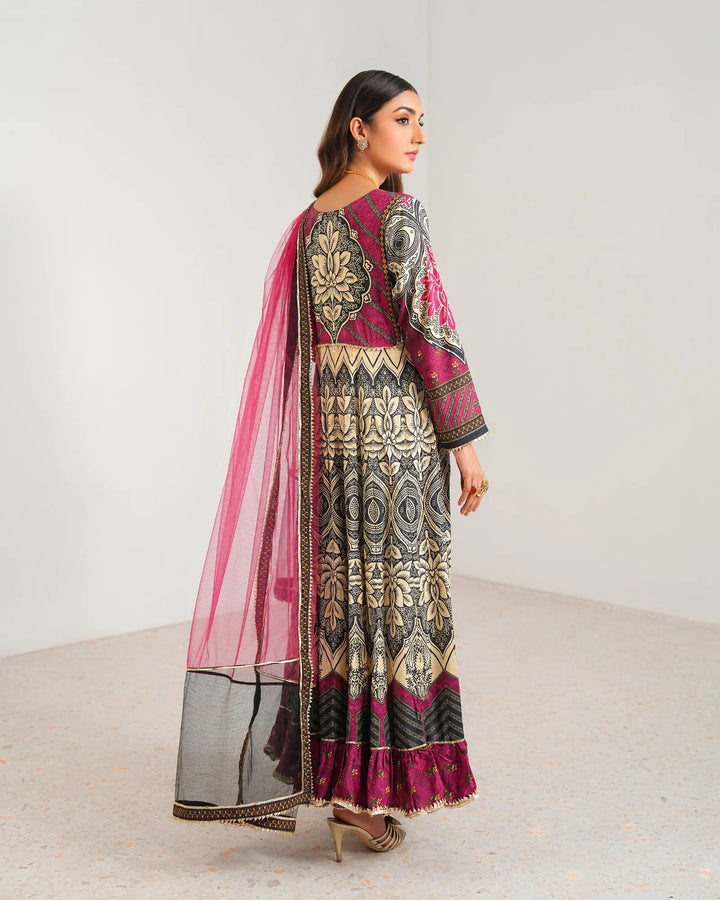 3-Piece Ready-to-Wear Raw Silk Frock | 17223-IG-RWS Sha Posh Textile