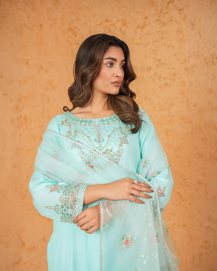 3-Piece Ready-to-Wear Raw Silk Suit | 2272-AF-D.RWS - Sha Posh Textile