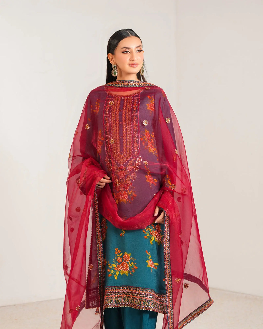 3-Piece Ready-to-Wear Raw Silk Suit | 4093-SJ-RWS Sha Posh Textile