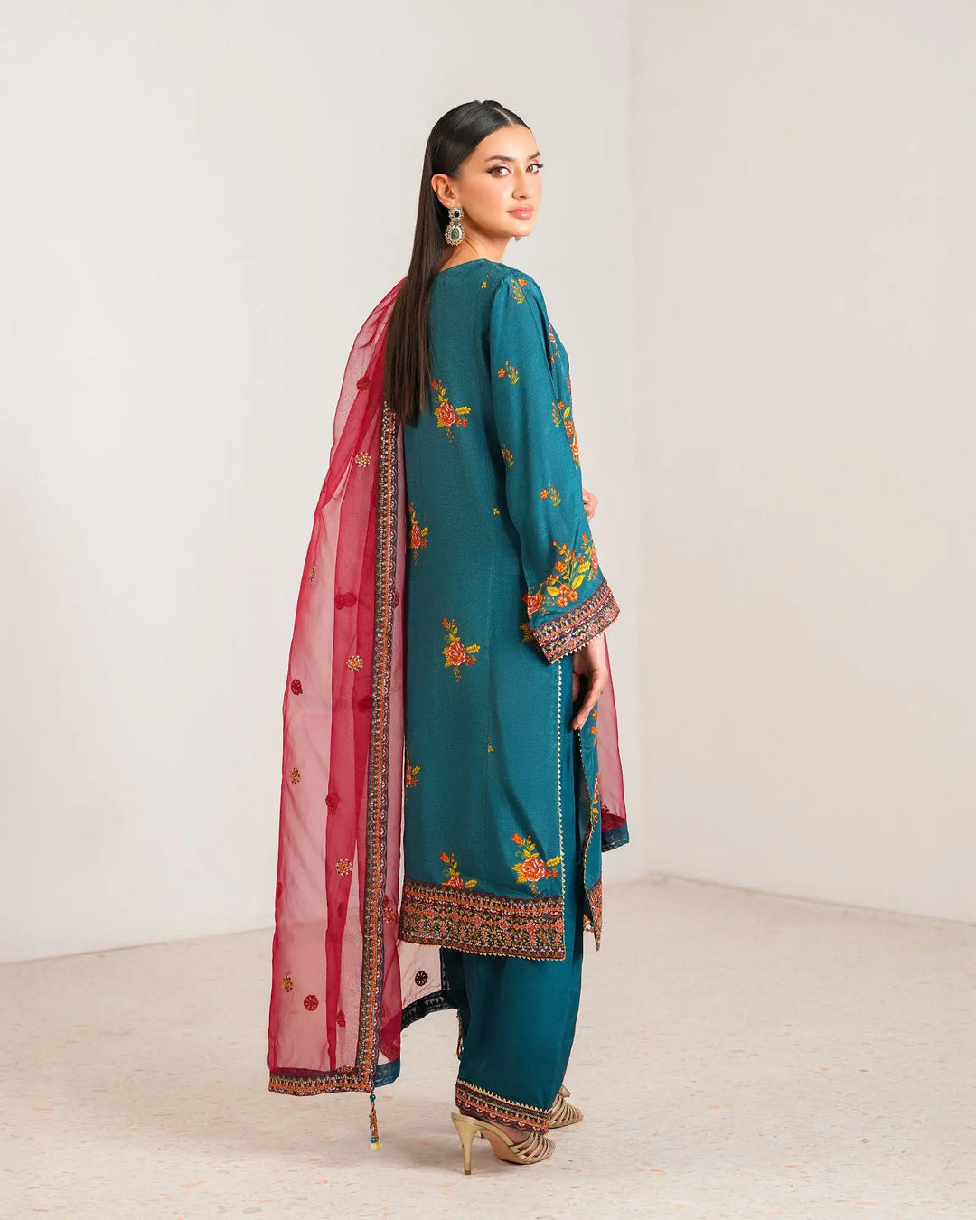 3-Piece Ready-to-Wear Raw Silk Suit | 4093-SJ-RWS Sha Posh Textile