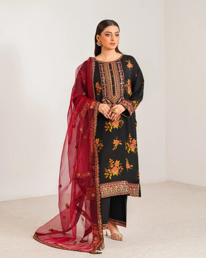 3-Piece Ready-to-Wear Raw Silk Suit | 4093-SJ-RWS Sha Posh Textile