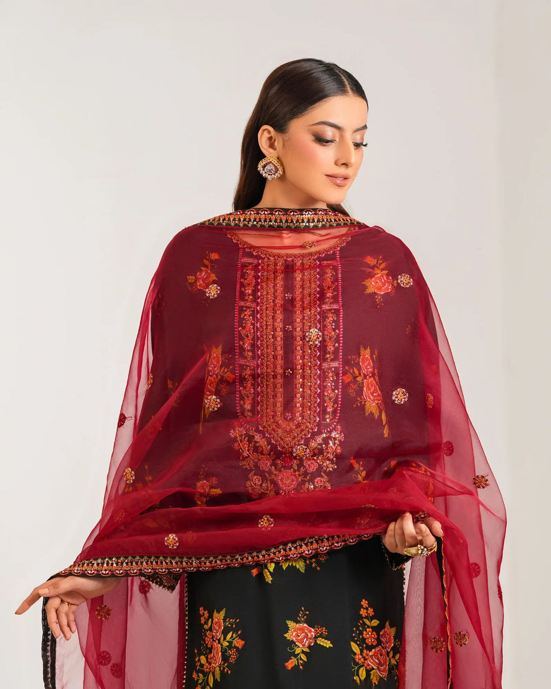 3-Piece Ready-to-Wear Raw Silk Suit | 4093-SJ-RWS Sha Posh Textile