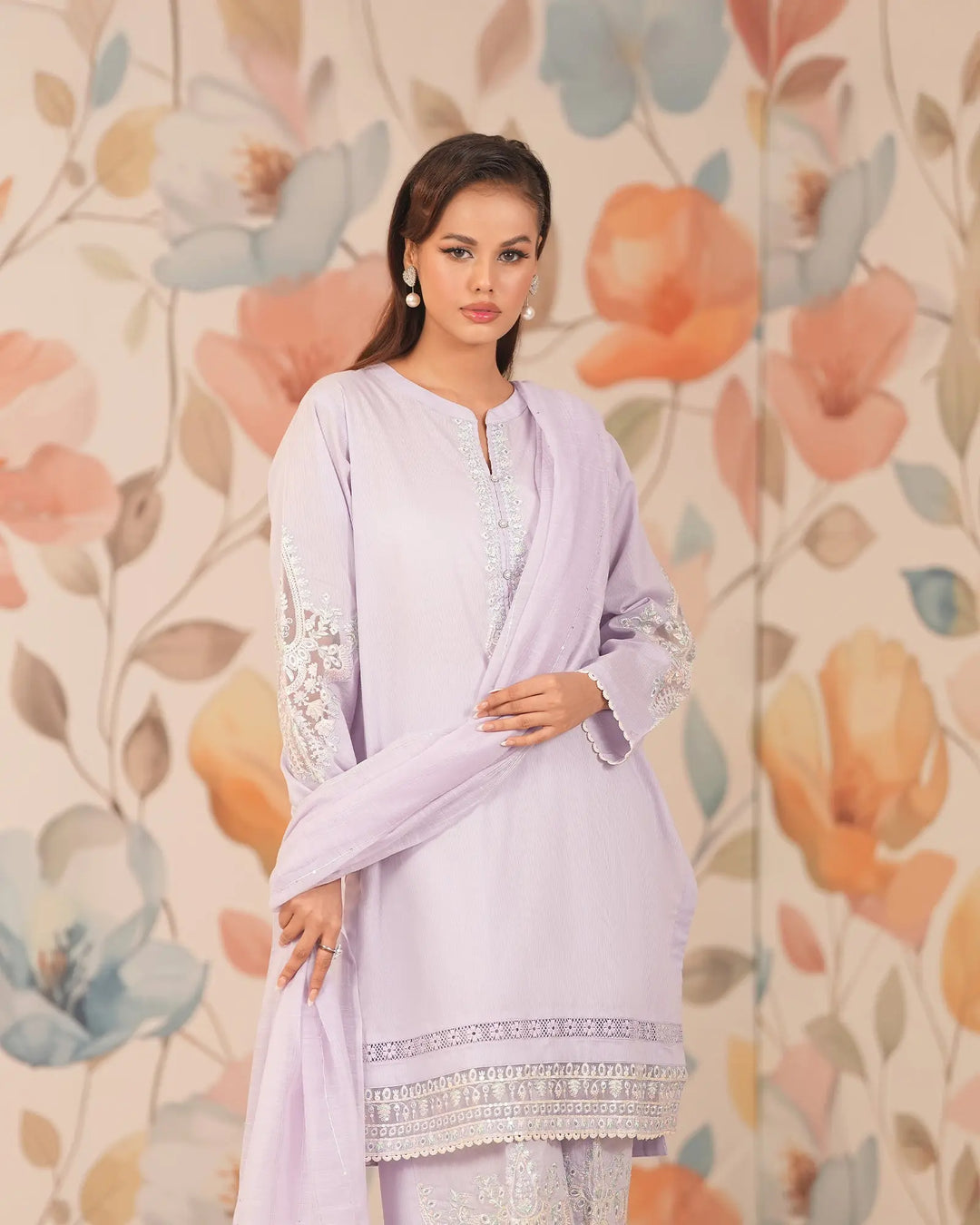 3 Piece Ready-to-Wear Rod Cotton Suit | 1996-NA-R.CT - Sha Posh Textile