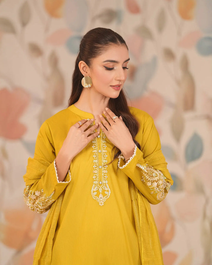 3 Piece Ready-to-Wear Rod Cotton Suit | 1996-NA-R.CT - Sha Posh Textile