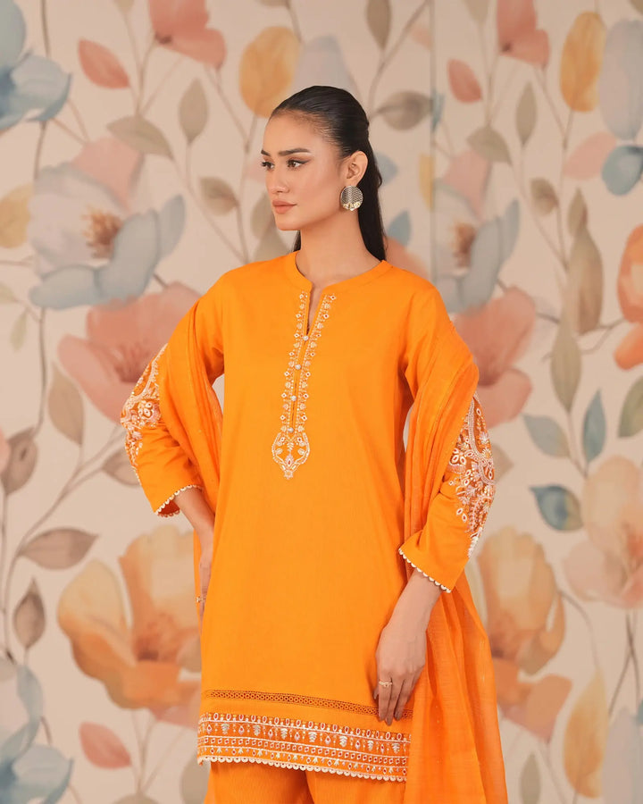 3 Piece Ready-to-Wear Rod Cotton Suit | 1996-NA-R.CT - Sha Posh Textile