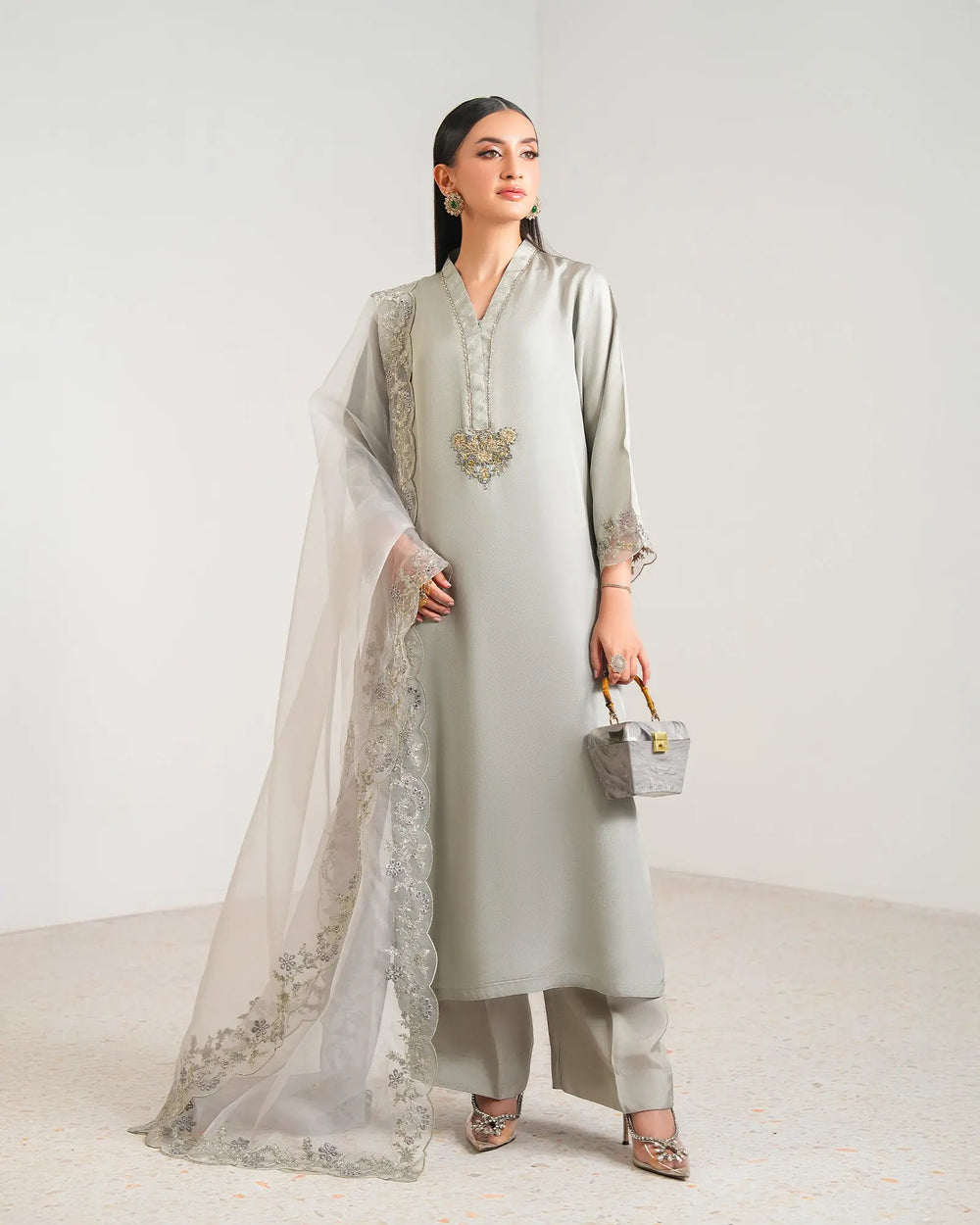 3-Piece Ready-to-Wear Silk Suit |  4090-SJ-SLK Sha Posh Textile