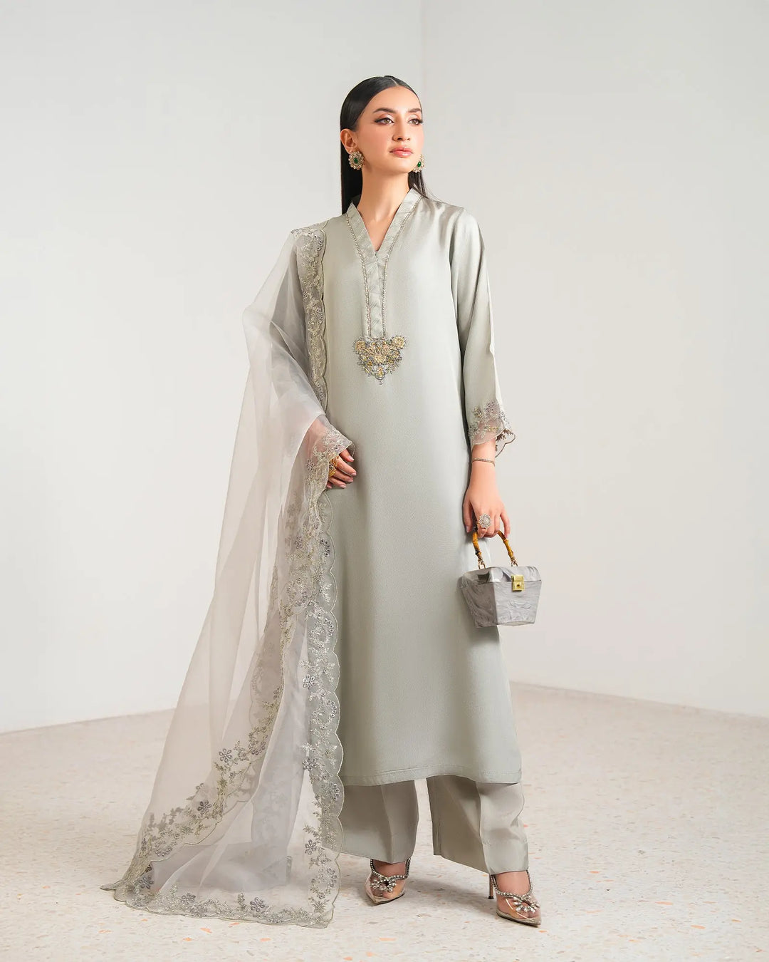 3-Piece Ready-to-Wear Silk Suit |  4090-SJ-SLK Sha Posh Textile