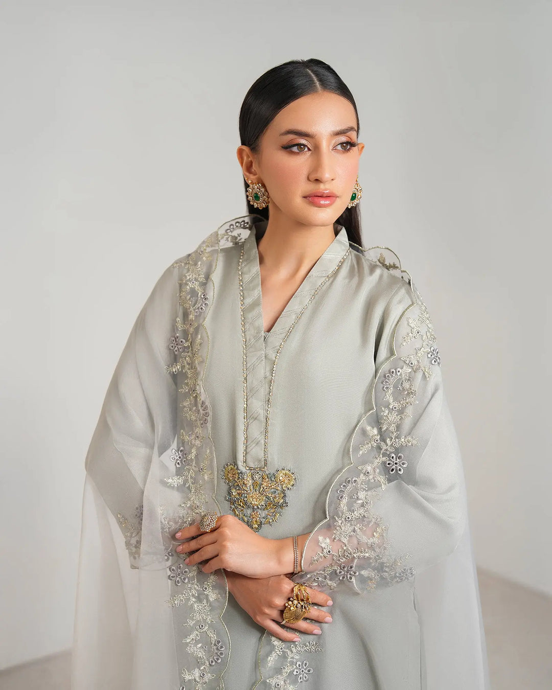 3-Piece Ready-to-Wear Silk Suit |  4090-SJ-SLK Sha Posh Textile