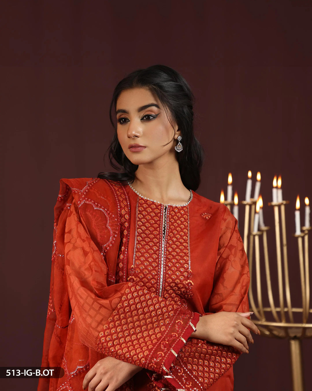 3 Piece Embroidered Suit | 513-FM-TSU - Sha Posh Textile