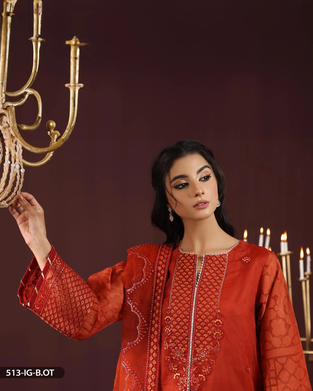 3 Piece Embroidered Suit | 513-FM-TSU - Sha Posh Textile