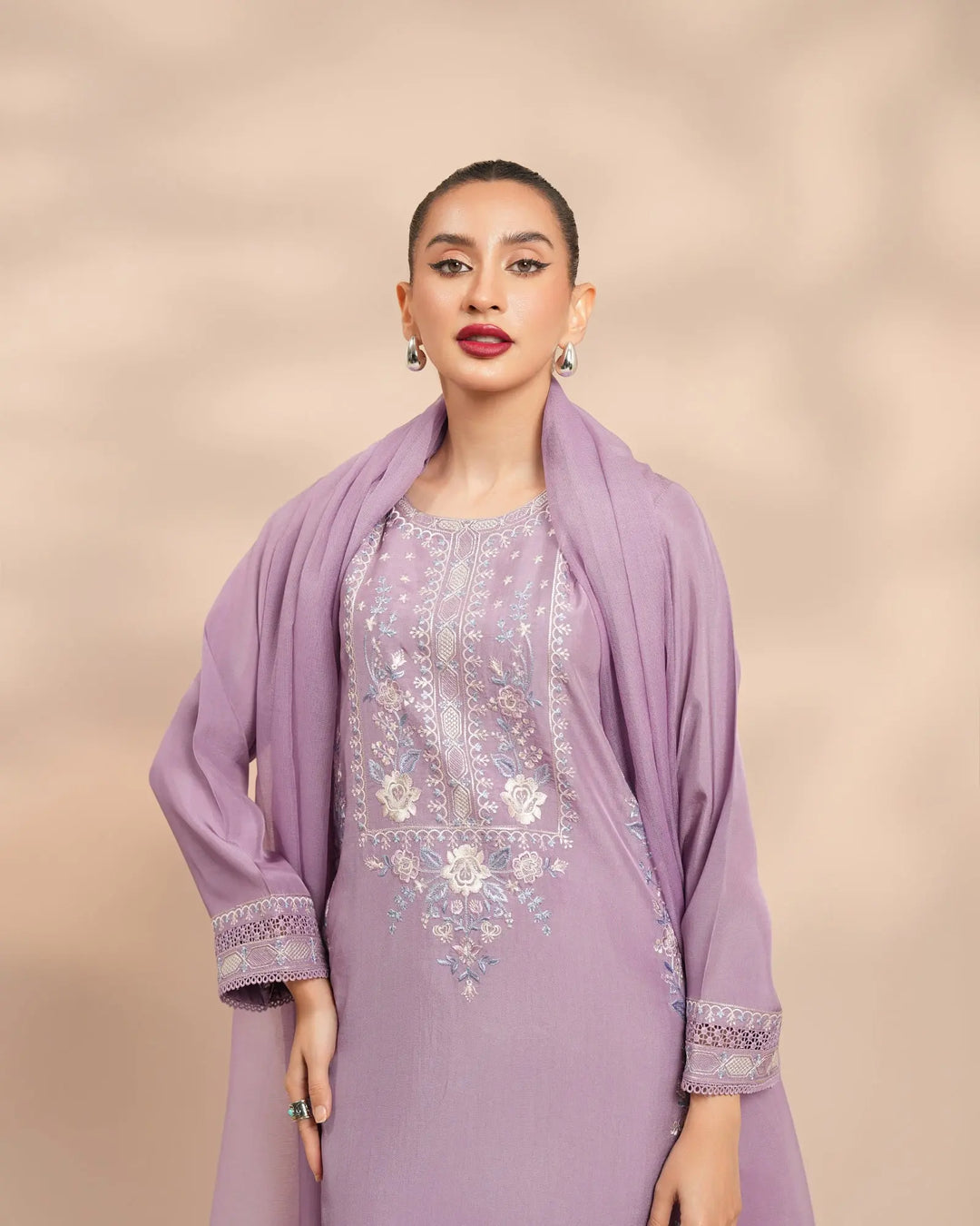 3 Piece Silk Suit Stitched | 1303-NA-SLK - Sha Posh Textile