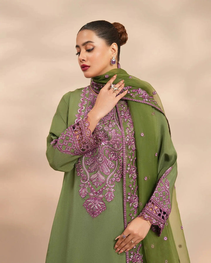 3 Piece Silk Suit Stitched | 1306-NA-SLK Sha Posh Textile