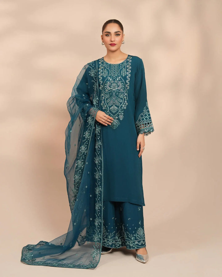 3 Piece Silk Suit Stitched | 1306-NA-SLK - Sha Posh Textile