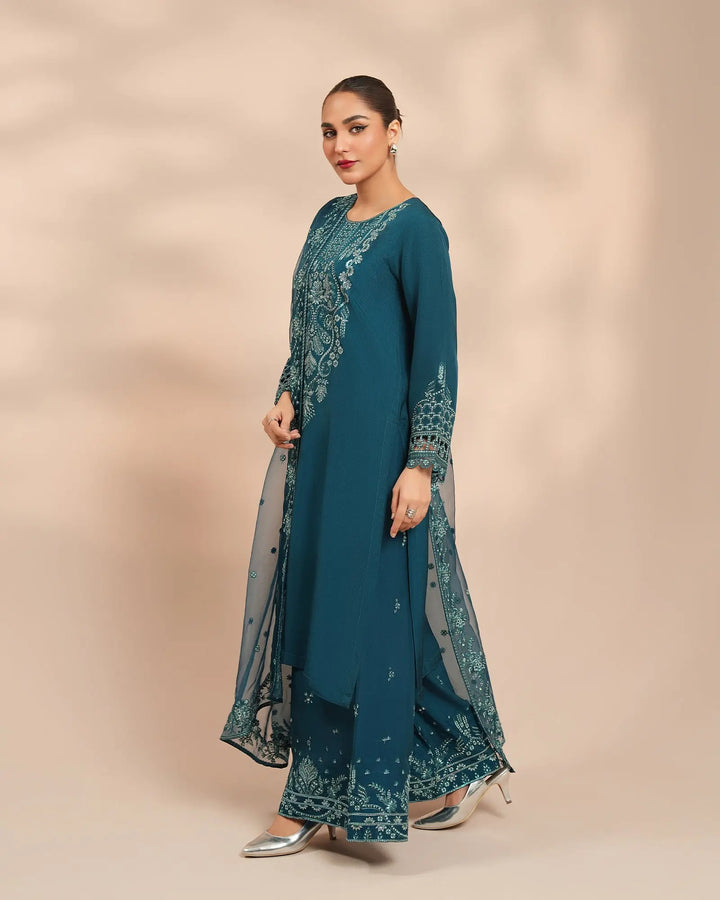 3 Piece Silk Suit Stitched | 1306-NA-SLK - Sha Posh Textile