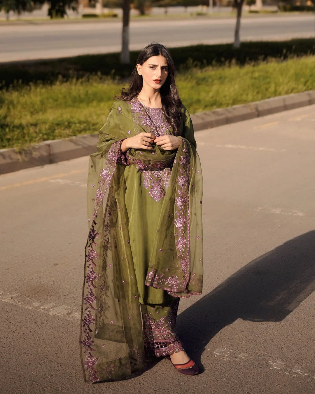 3 Piece Silk Suit Stitched | 1306-NA-SLK Sha Posh Textile