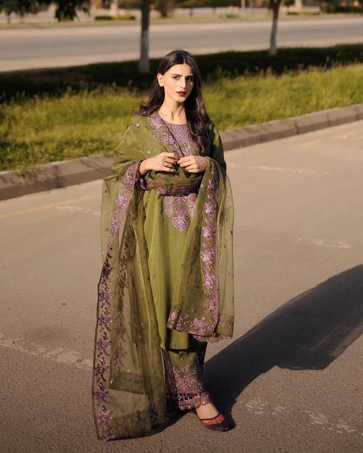 3 Piece Silk Suit Stitched | 1306-NA-SLK Sha Posh Textile