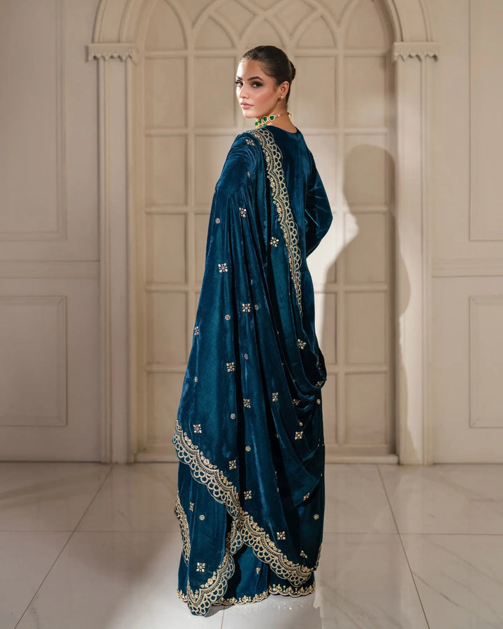 3 Piece Velvet Suit Stitched | 1130-ST-VLT - Sha Posh Textile