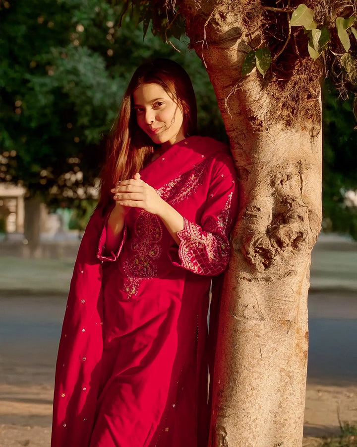 3 Piece Velvet Suit Stitched | 1132-ST-VLT - Sha Posh Textile