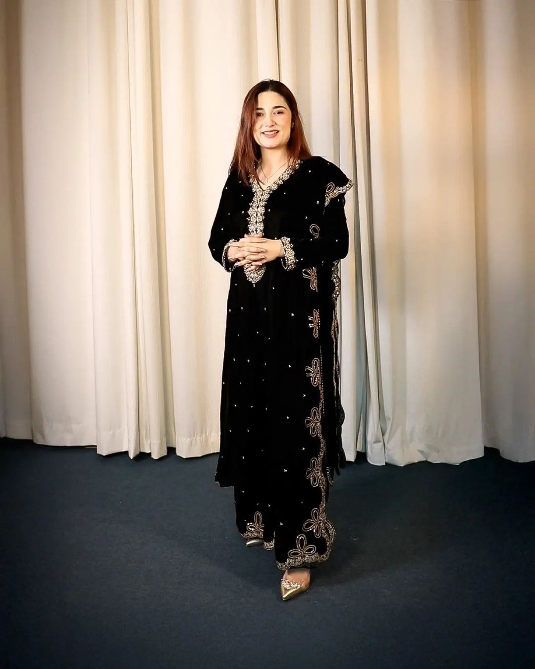 3 Piece Velvet Suit Stitched | 1133-ST-VLT - Sha Posh Textile