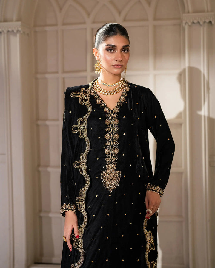 3 Piece Velvet Suit Stitched | 1133-ST-VLT - Sha Posh Textile