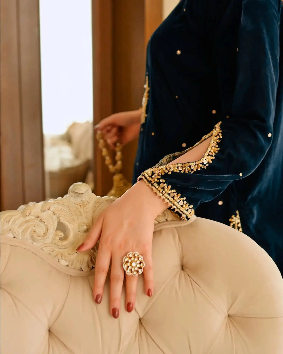 3 Piece Velvet Suit Stitched | 1129-ST-VLT - Sha Posh Textile