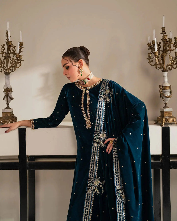 3 Piece Velvet Suit Stitched | 1129-ST-VLT - Sha Posh Textile