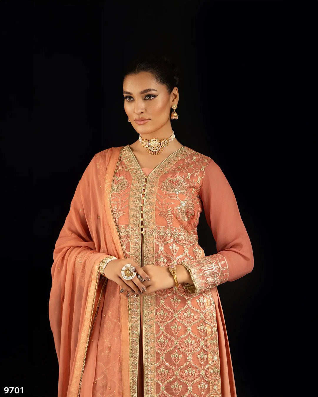 4 Piece Bori Net Maxi | 9701-IG-B.NET - Sha Posh Textile