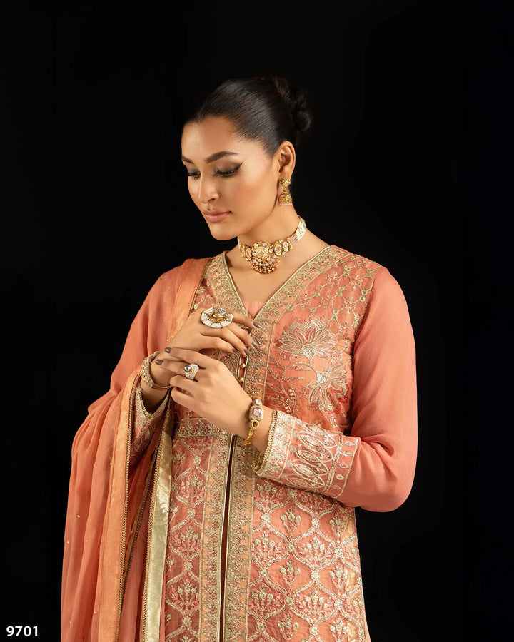 4 Piece Bori Net Maxi | 9701-IG-B.NET - Sha Posh Textile