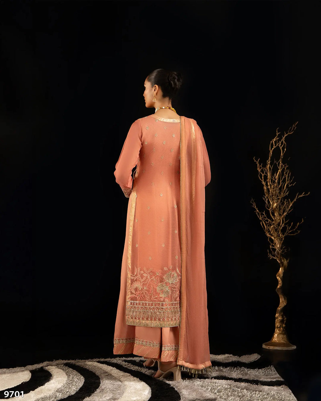 4 Piece Bori Net Maxi | 9701-IG-B.NET - Sha Posh Textile