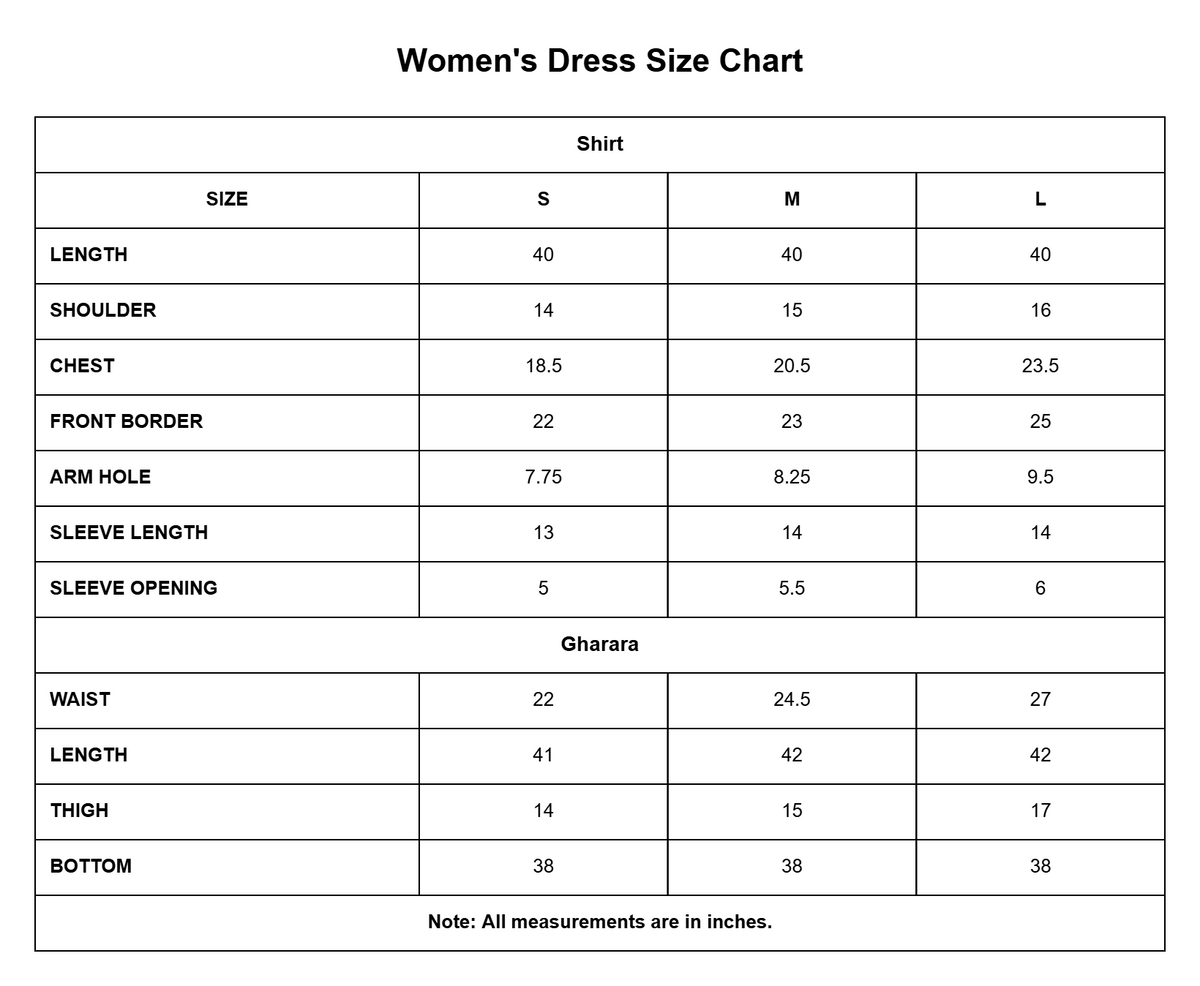 433 size chart