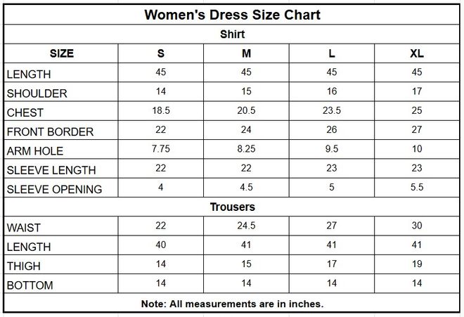 Paper Katan 3-Piece Suit – Tilla & Sequin Embroidered Kameez, Trouser & Dupatta size chart