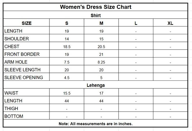 Plain Chambray Katan 3PC | 9742 size chart