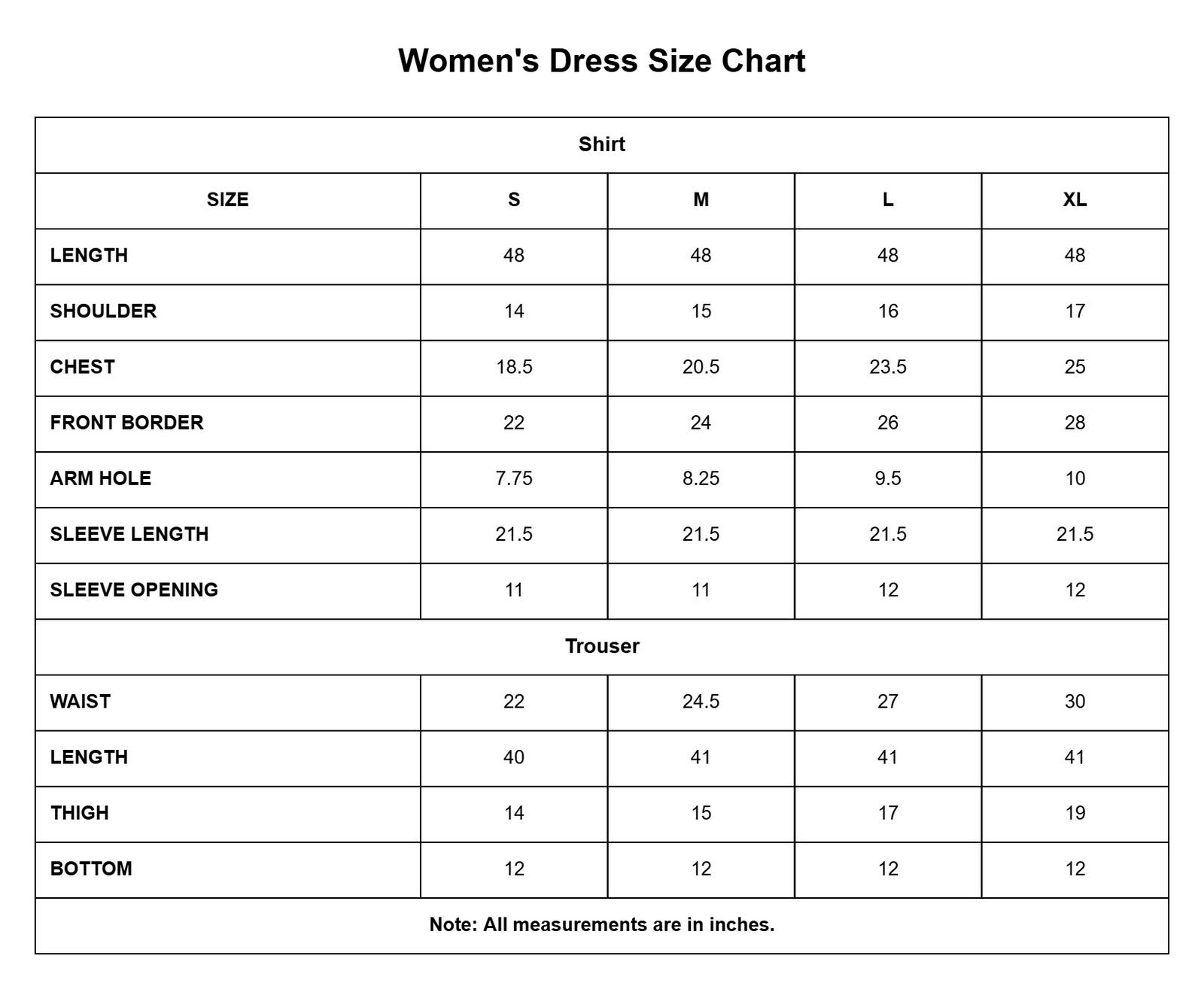 Women 3 Pcs Semi Pure Organza | 9768 size chart