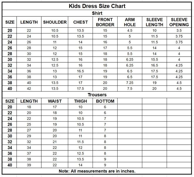 Kids Plain Paper Katan 3PC | 1192 size chart