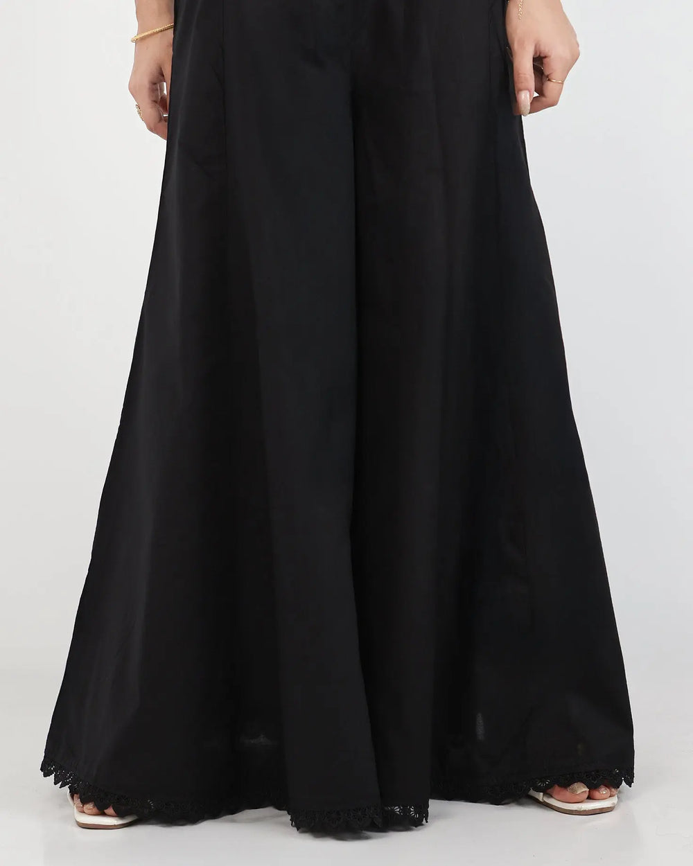 Cambric Cotton Flared Trouser | 8359-IG-K.CT Sha Posh Textile