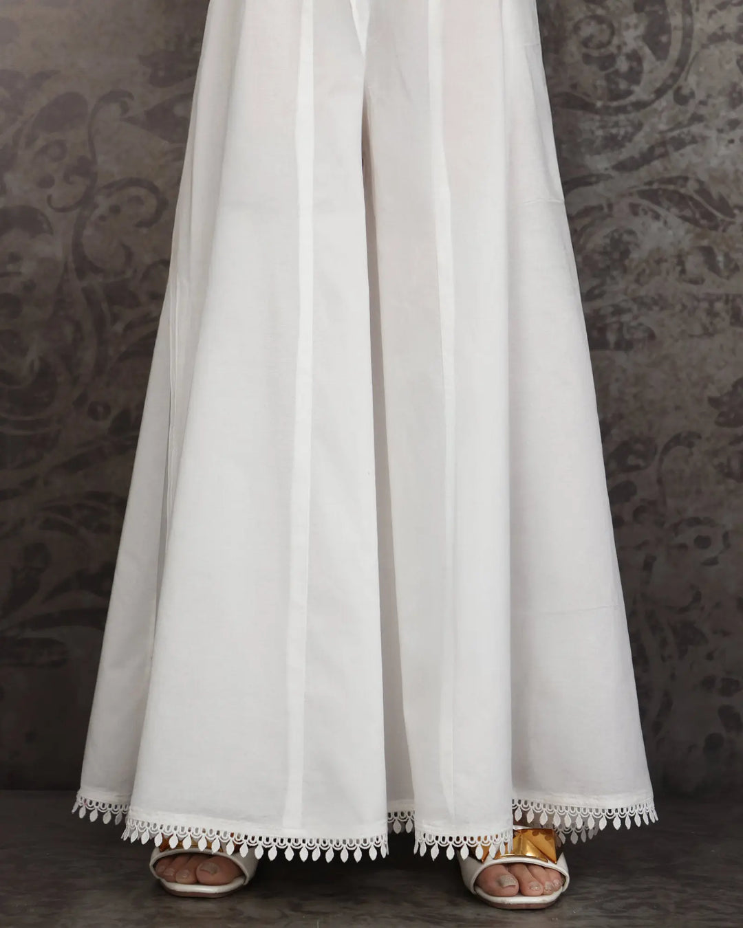 Cambric Cotton Flared Trouser | 8359-IG-K.CT Sha Posh Textile