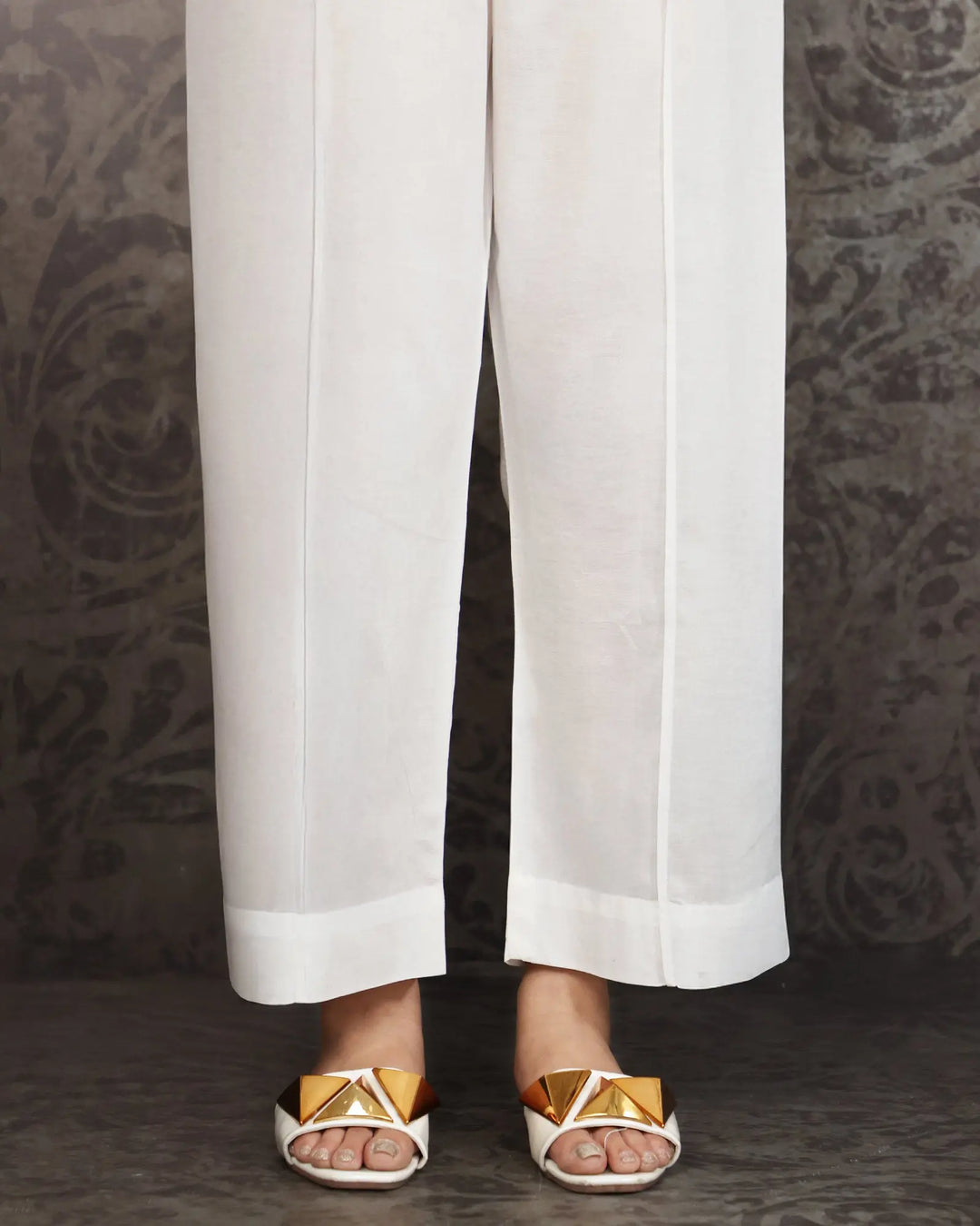 Cambric Cotton Straight Trousers | 8362-IG-K.CT Sha Posh Textile