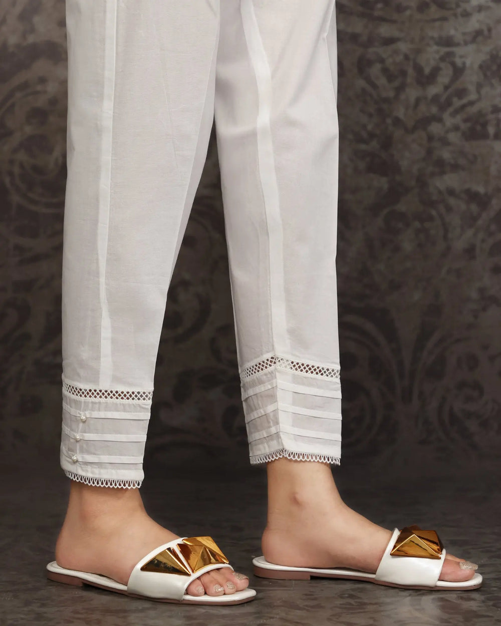 Cambric Cotton Trouser | 8356-IG-K.CT Sha Posh Textile