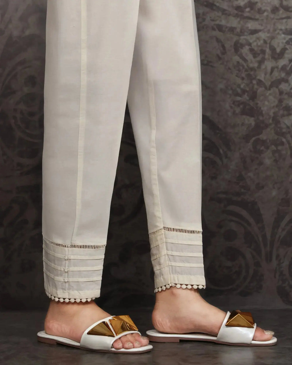 Cambric Cotton Trouser | 8356-IG-K.CT Sha Posh Textile