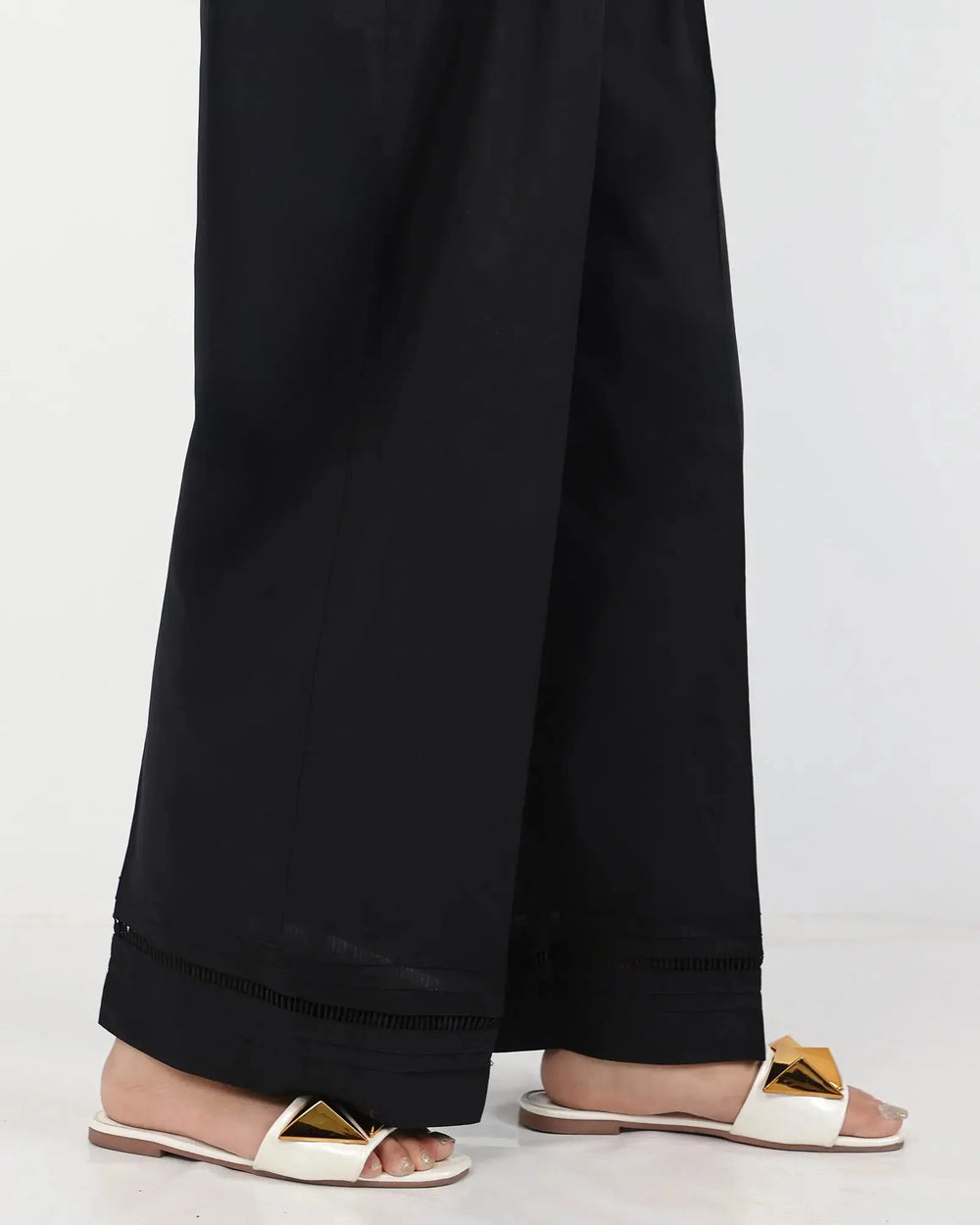 Cambric Cotton Wide Leg Trouser | 8353-IG-K.CT Sha Posh Textile