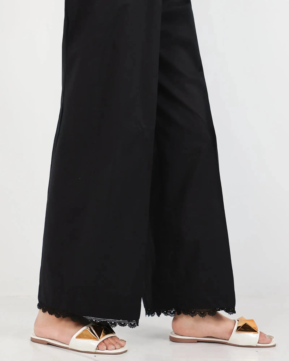 Cambric Cotton Wide Leg Trouser | 8360-IG-K.CT Sha Posh Textile