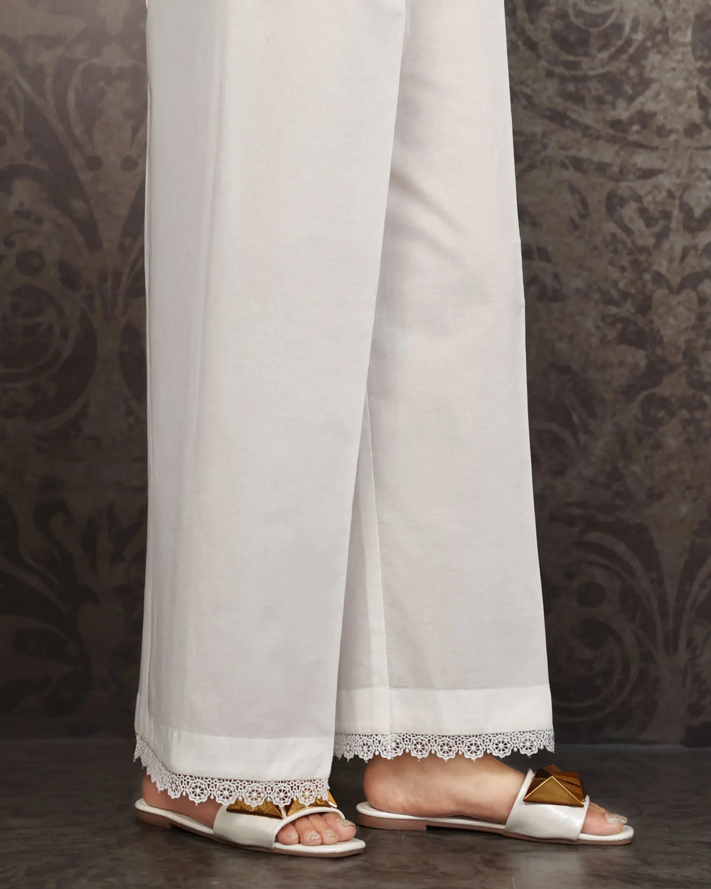 Cambric Cotton Wide Leg Trouser | 8360-IG-K.CT Sha Posh Textile