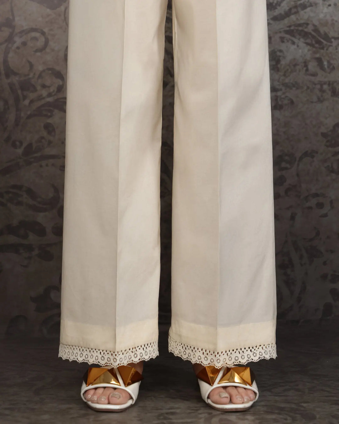 Cambric Cotton Wide Leg Trouser | 8360-IG-K.CT Sha Posh Textile