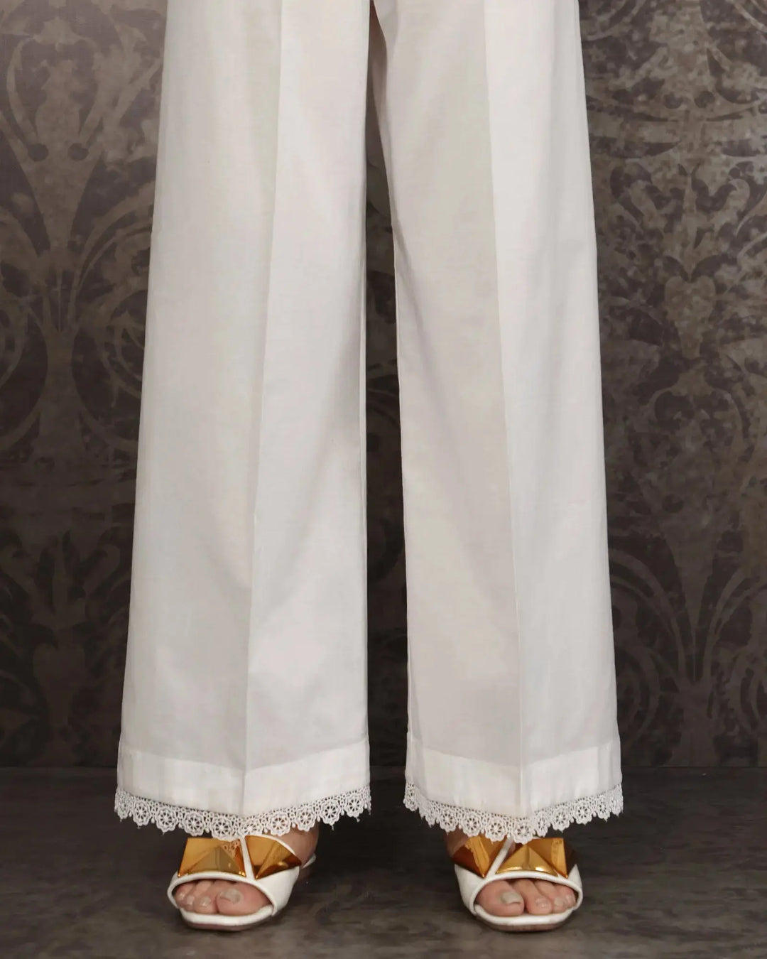 Cambric Cotton Wide Leg Trouser | 8360-IG-K.CT Sha Posh Textile