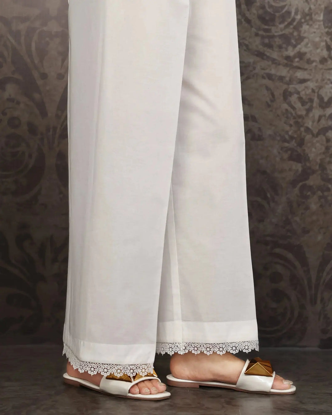 Cambric Cotton Wide Leg Trouser | 8360-IG-K.CT Sha Posh Textile