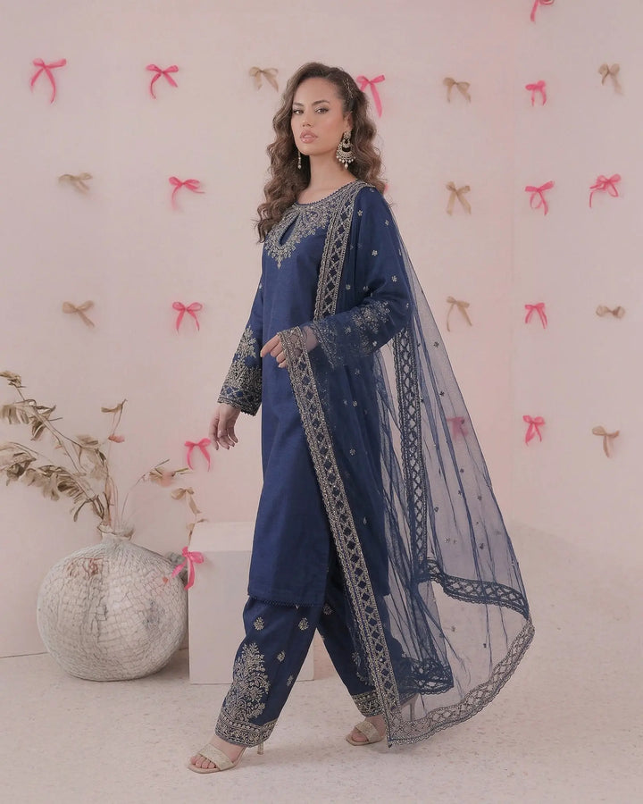 Chambray Katan 3 Piece | 4099 Sha Posh Textile