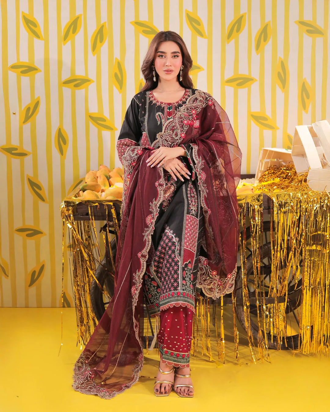Chambray Katan 3PC | 518 Sha Posh Textile