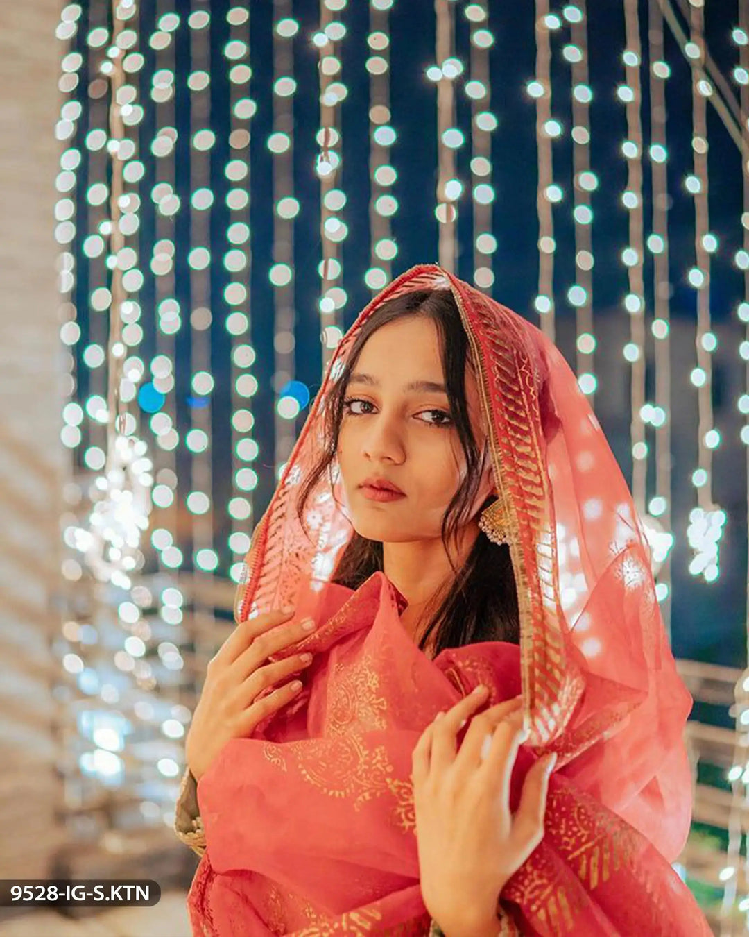FORMAL 3PC EMBROIDERED MAXI | 9528-IG-S.KTN Sha Posh Textile