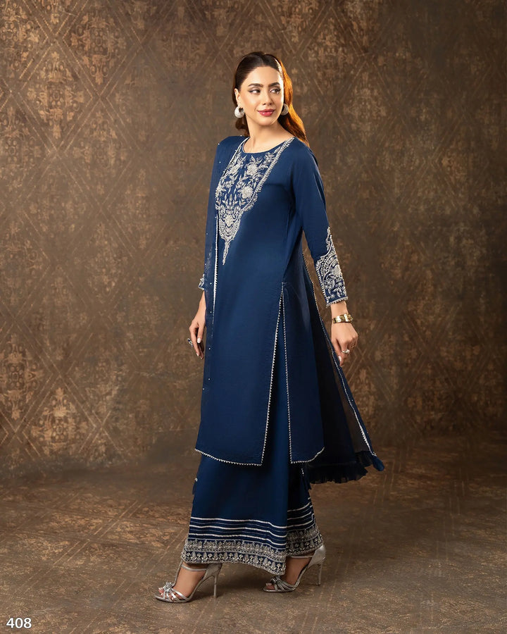 3 Piece Cotton Satin Suit | 408-AR-CT.ST - Sha Posh Textile